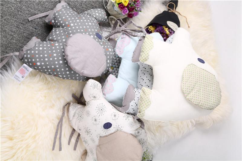6 stk bomuld dyr elefant baby krybbe kofangere spædbarn seng blød beskytter nyfødt barn dekorative pude pude tegneserie sengetøj