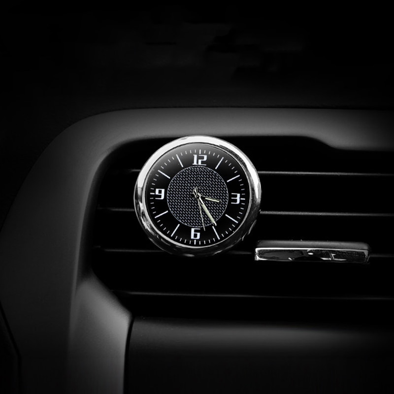 Autoklok voertuig lichtgevende ronde kwartsklok horloge dashboard luchtuitlaat decoratie voor alfa romeo 145 147 156 159 166 4c 8c