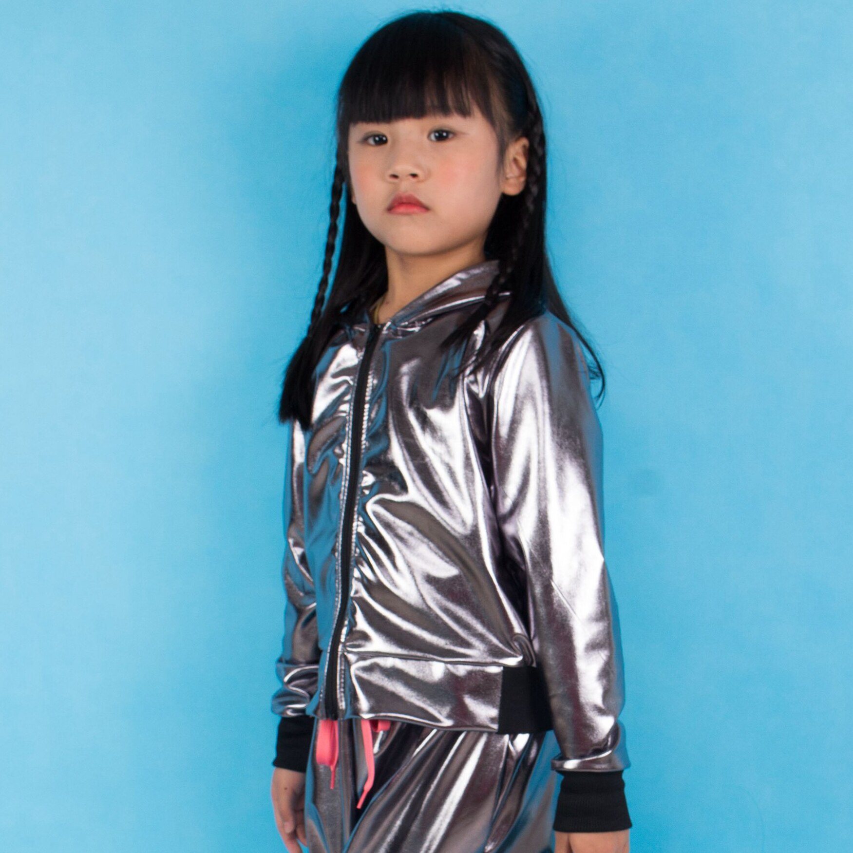 2021 primavera autunno Unisex bomber Jacket Stage Performance Wear Paillette con cappuccio Hip Hop Dance Coat Jazz giacche per bambini per ragazze