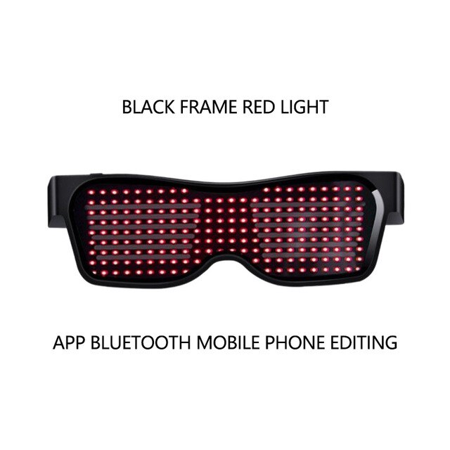 Magic Bluetooth Led Party Glasses App Control Luminous Glasses Dj Electric Syllables Party Eye Glasses: D