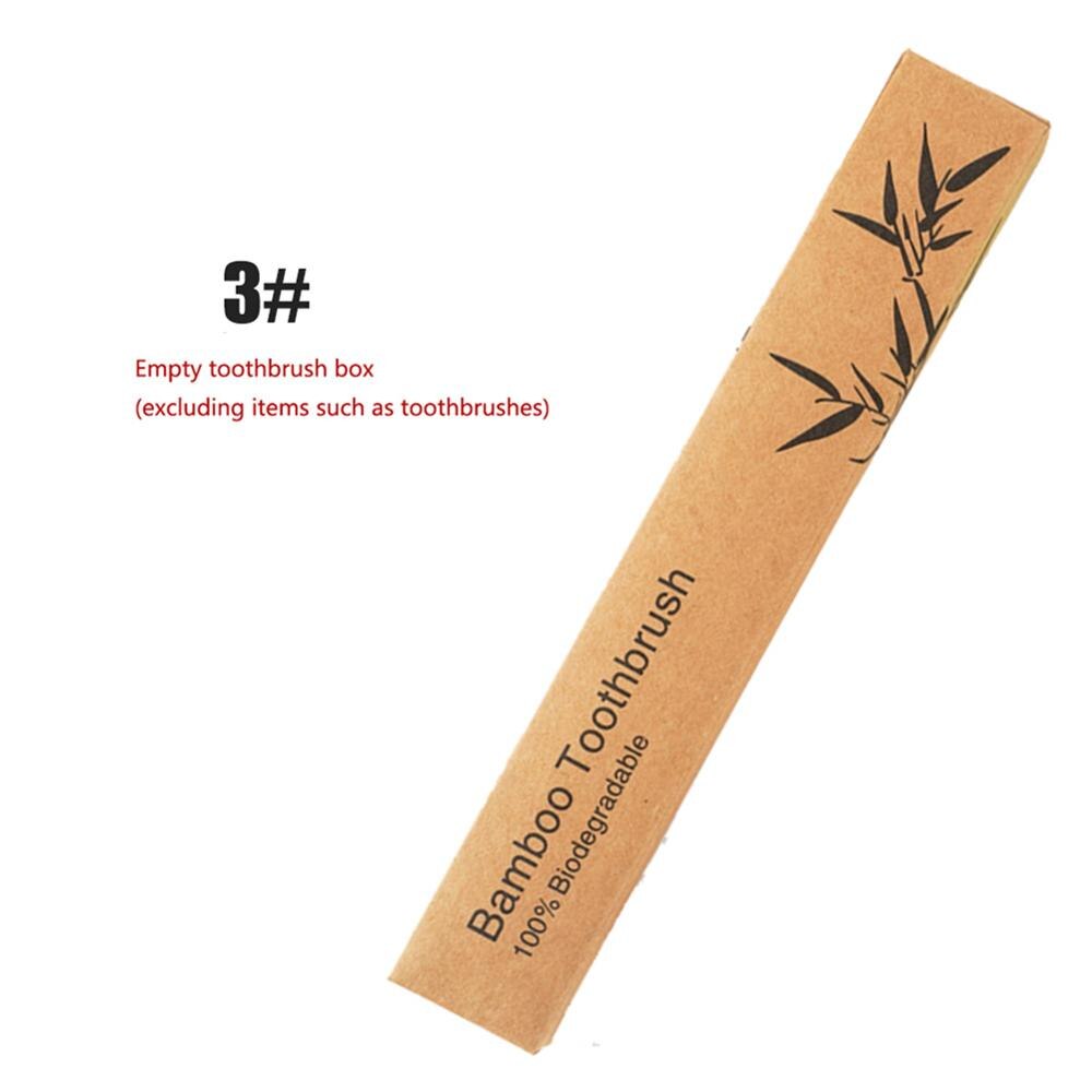 5 stücke Leere Natürliche Bambus Zahnbürste Kraft papier Kasten Holz Zahnbürsten fallen Umweltfreundliche produkte