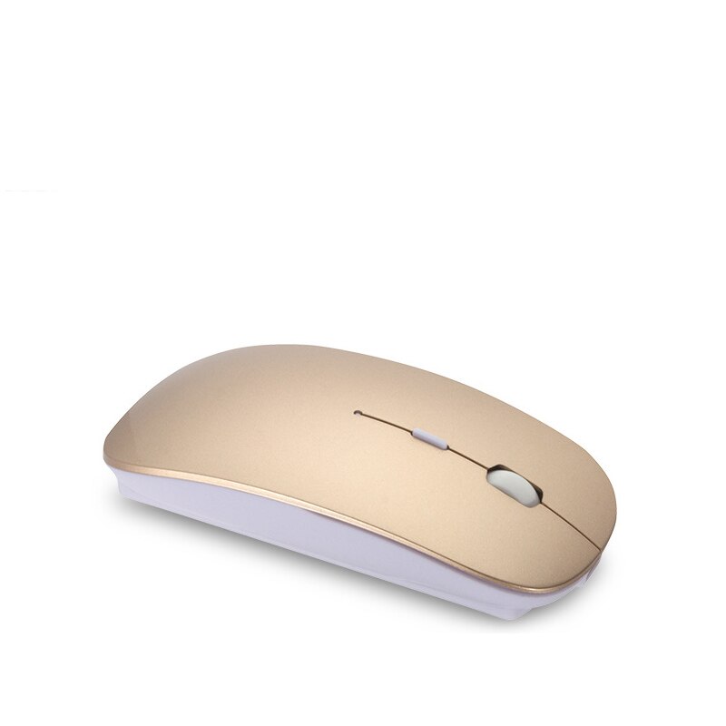 Bezprzewodowa mysz Bluetooth RGB ładowalna mysz bezprzewodowa komputerowa cicha mysz ergonomiczna mysz do gier na laptopa: Złota