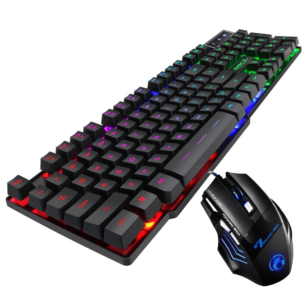 Pc toetsenbord muis headset combo's chocolade toetsenbord met 3 kleuren achtergrondverlichting 2400 dpi ademende achtergrondverlichting muis rgb verlichting oortelefoon