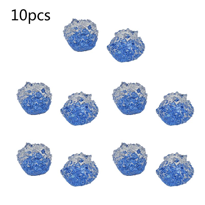 10 stk farvet krystalharpiks knap uregelmæssig overflade paillet diy pandebånd smykker  m6cd: Rb