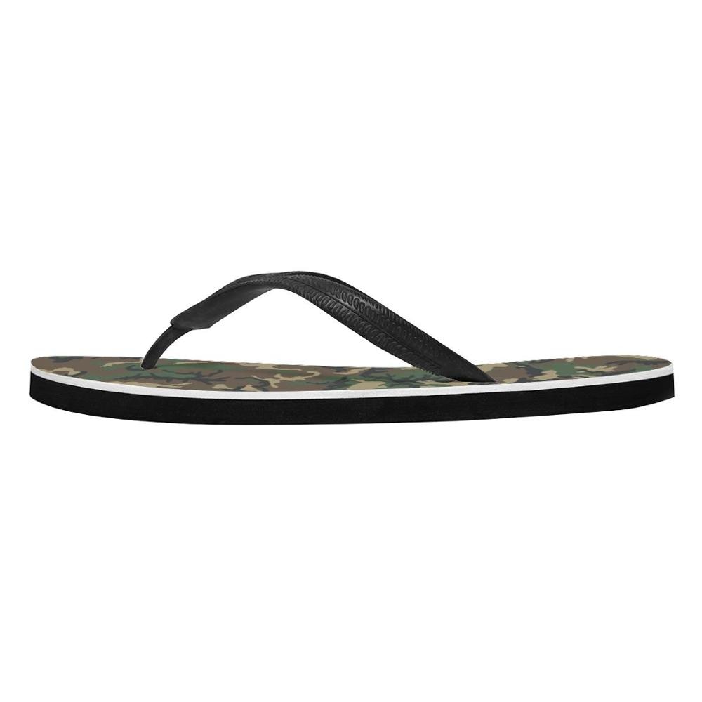 Mænd brugerdefinerede hjemmesko camouflage 3d print sommer mænd glidesandaler udendørs skridsikre strandsko plus str.