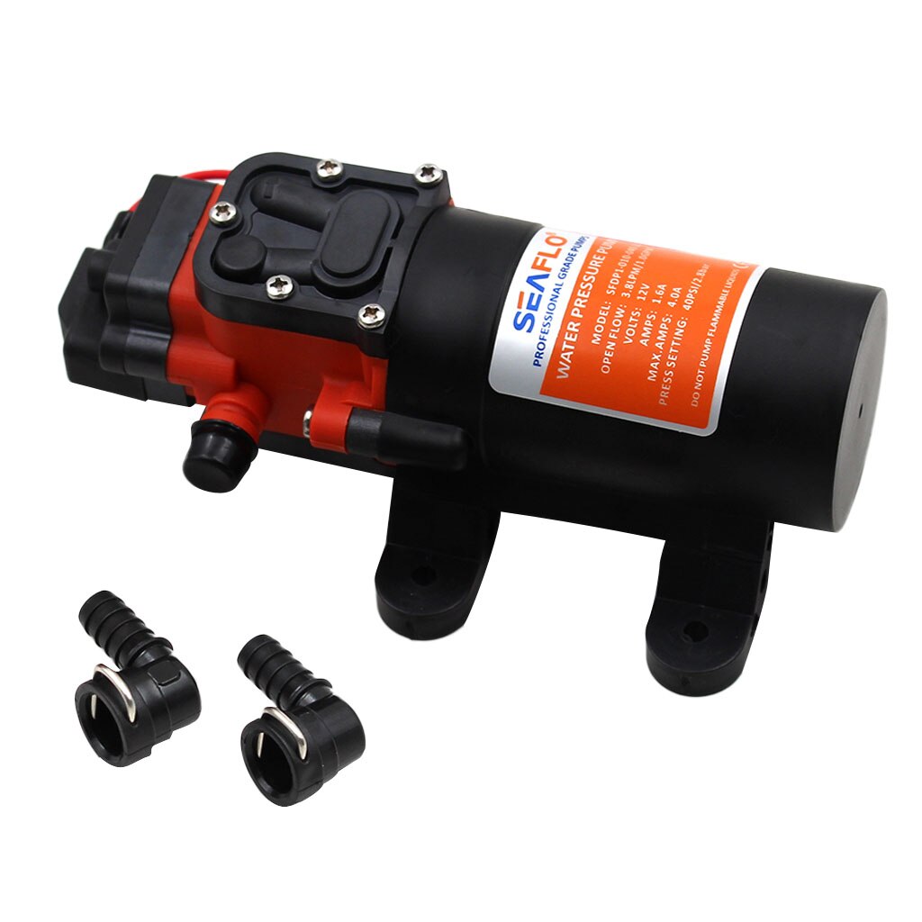12V Boat Water Pump Micro Electric Diaphragm Water Pressur Pump 1.2 GPM 35PSI Self-priming Water Pumps For RV Car Marine Yacht