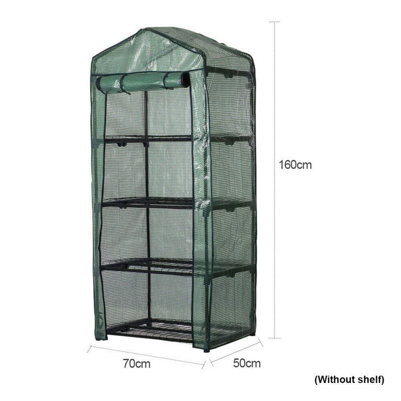 160x70x50cm Plastic Greenhouse Cover 4 Tier Garden Greenhouse Replacement Covers With Reinforced Garden Plant Care Supply