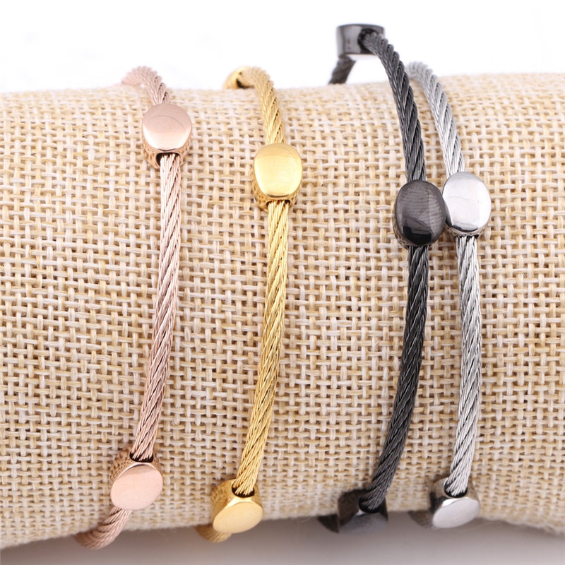 Zorcvens Eenvoudige Elegantie Sieraden Armbanden & Bangles 4-Kleuren Rvs Armbanden Voor Vrouwen