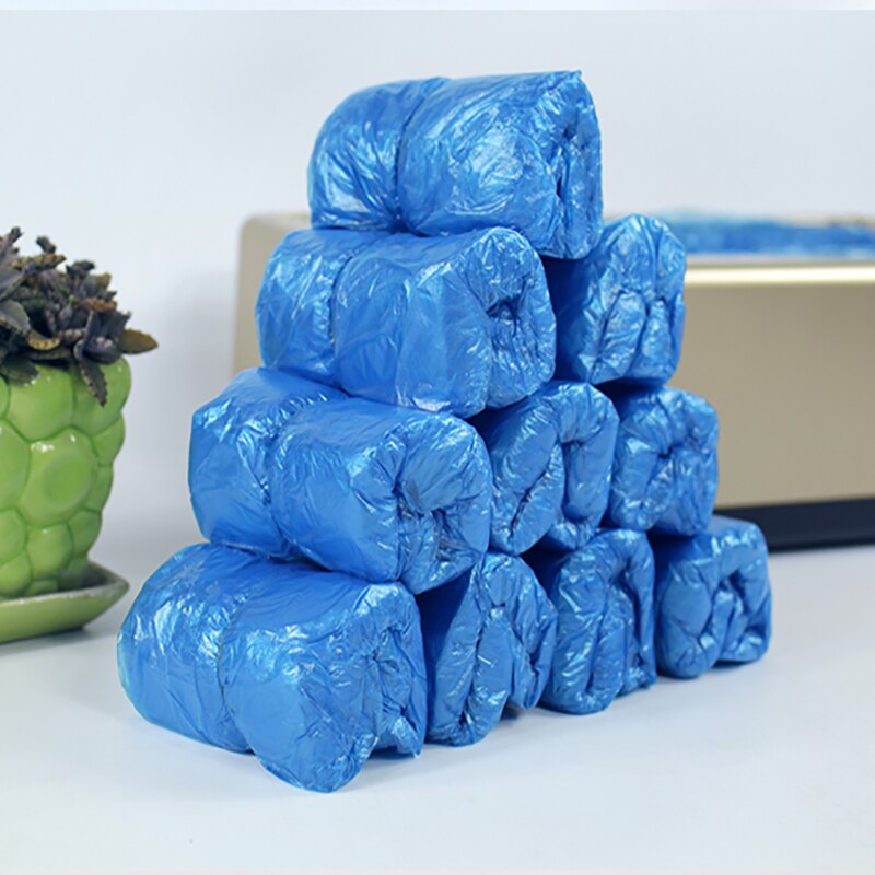 Disposable T-Buckle Overshoes for Automatic Shoe Cover Dispensers Dustproof Boot Covers Waterproof Plastic and Non-Woven Indoor