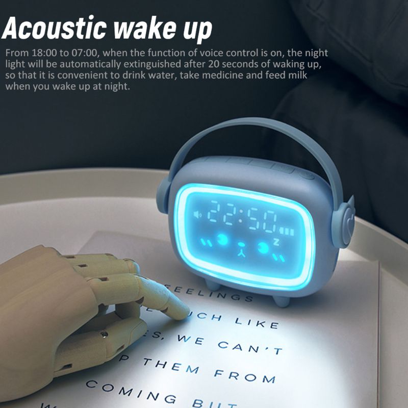 Reloj despertador Digital bonito para niños con luz nocturna, reloj despertador para mesa, decoración del hogar