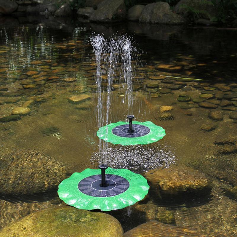 Lotus Leaf Solar Fountain Water Floating Fountain Garden Pool Pond Outdoor Solar Fountain Solar Fountain Pump Garden Decoration
