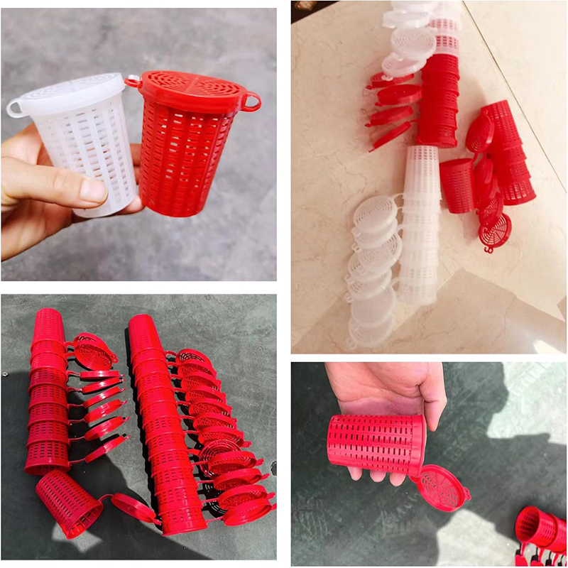 10 stuks Visaas Kooi Val Vis Lokken Feeder Mand Houder Plastic Aas Emmer
