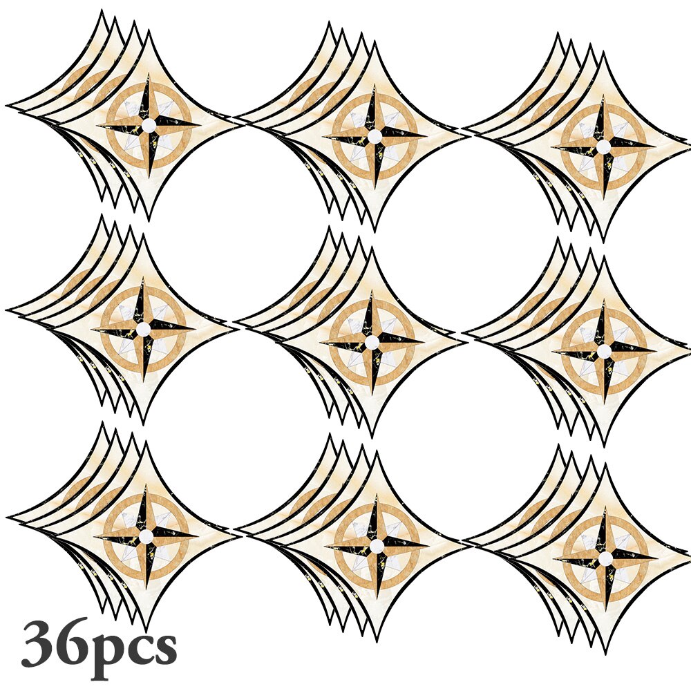 36Pcs Marble Waterjet Parquet Floor Tiles Diagonal Wall Sticker Removable Art Diagonal Floor Stickers Home Decorative: 08