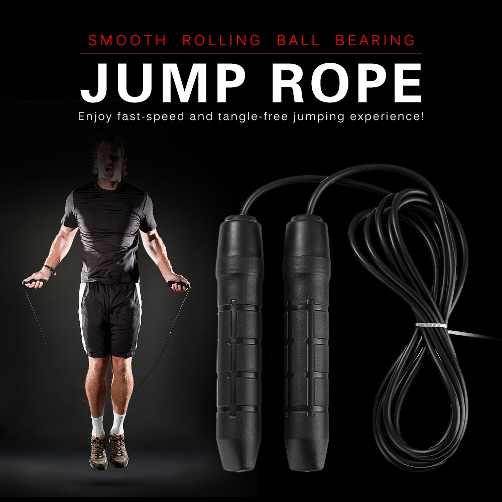 Adjustable Jump Rope Fitness Skipping Rope Soft Handles Tangle-free for Exercise Workouts Speed Endurance Training Gym Equipment
