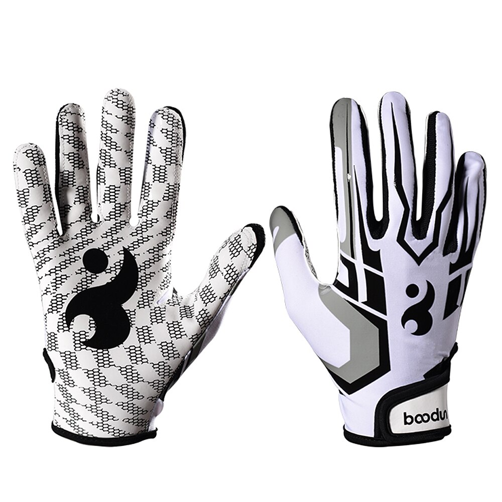 Gants de frappeur Unisexe Baseball Gants anti-dérapant Gants De Frappeur Pour Adultes Baseball Accessoires: WHITE / L