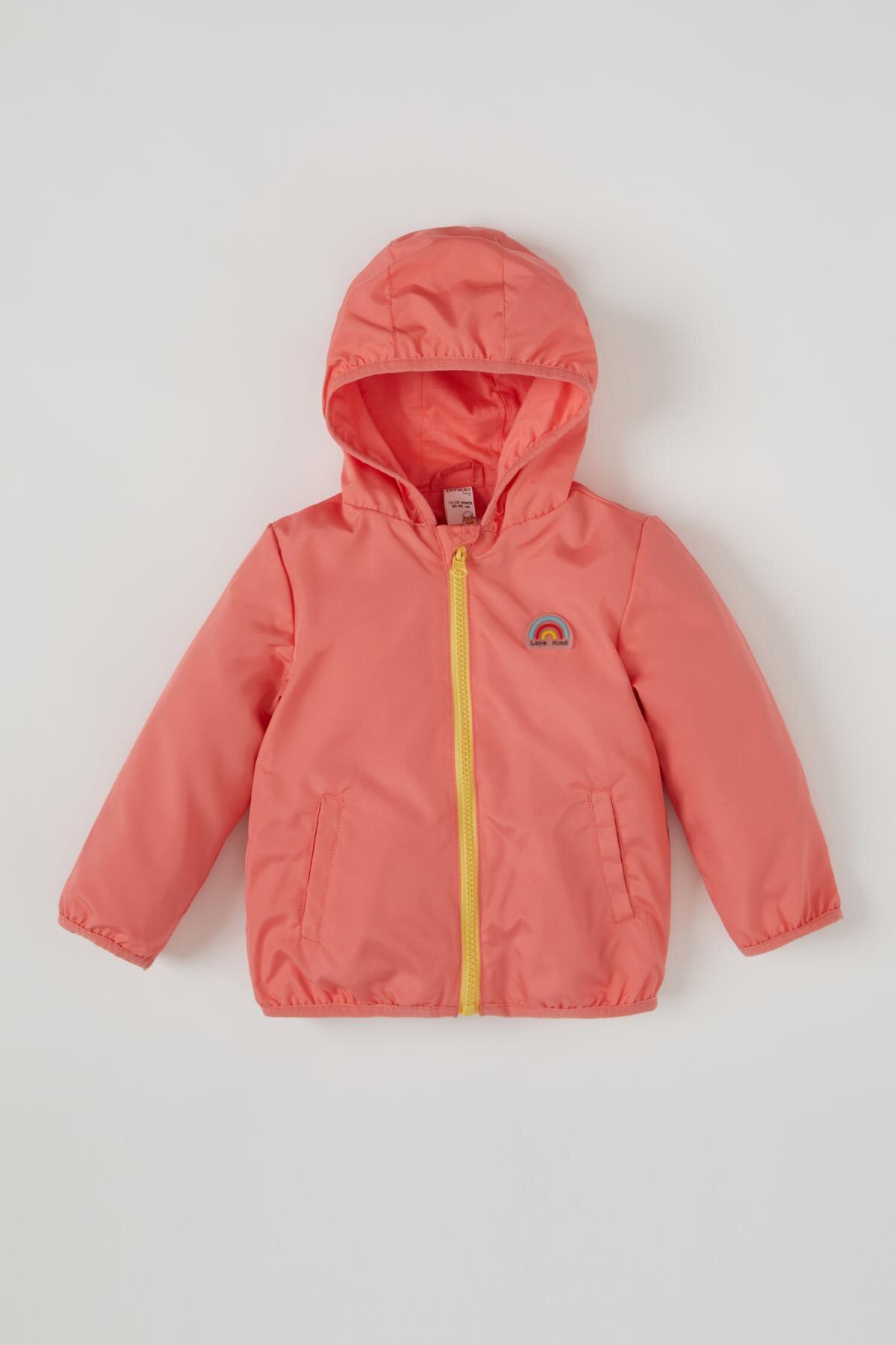 Defacto Lente Babygirl Buitenste Dragen Baby Meisje Regenboog Gedrukt Hooded Dunne Jas Regular Fit Kids Kinderen Clothing-T3537A221SP: 18 24 MONTHS