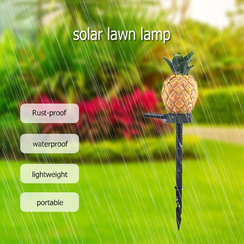 Led ananas aurinko nurmikkolamppu anturin ohjaus piikki lamppu energiavalo  ip65 vesitiivis puutarhavalaistukseen sisäpihalle
