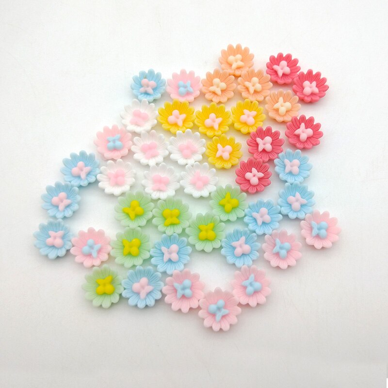 20pcs 14mm Cute Flowers Metal Brads Crafts Scrapbooking Diy Photo Album Decoration Supplies Embellishment Brads Accessories