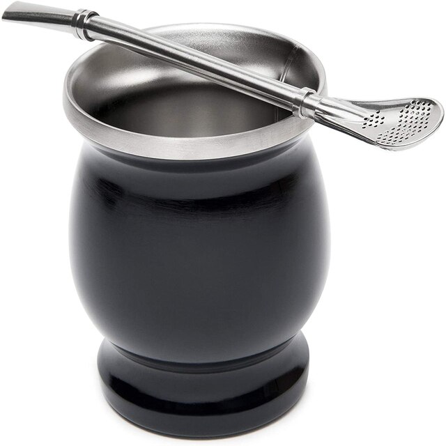 Yerba Mate Thee Cup Isolatie Cup Stro Yerba Mate Thee Cup Argentinië Thee Cup Inclusief Yerba Mate Kalebas (Cup) en Een Bombilla: Default Title