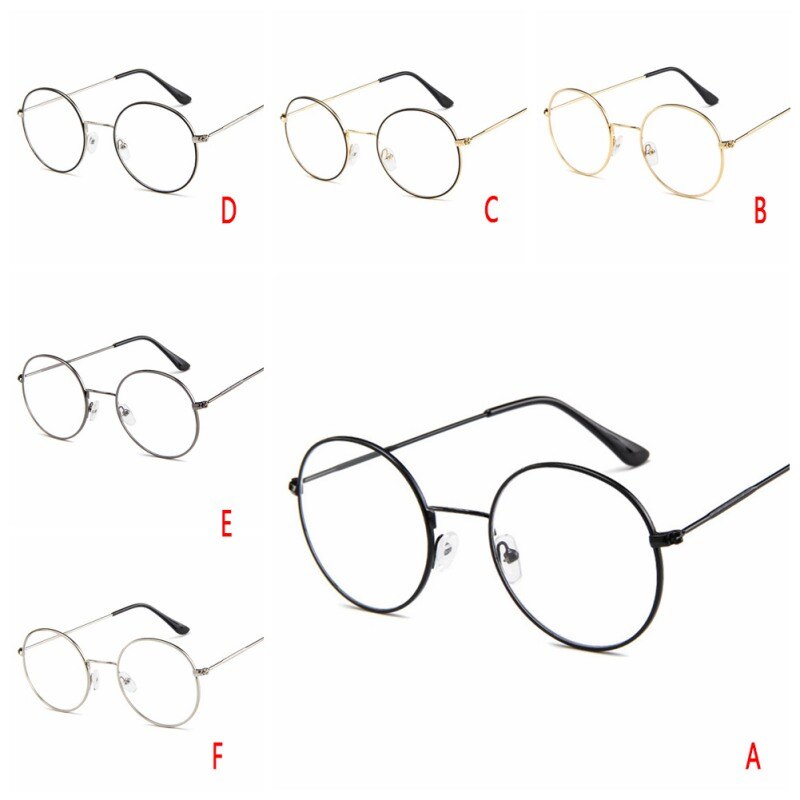 Unisex Korean Style Round Frame Clear Lens Glasses Reading Glass Optical Glasses Quiet Style Glasses