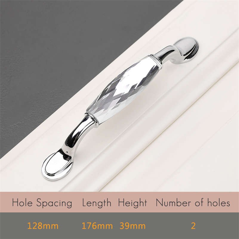 Amerykańnarty prosty styl klamka kryształowy uchwyt szafki gałka szuflady uchwyty: 3