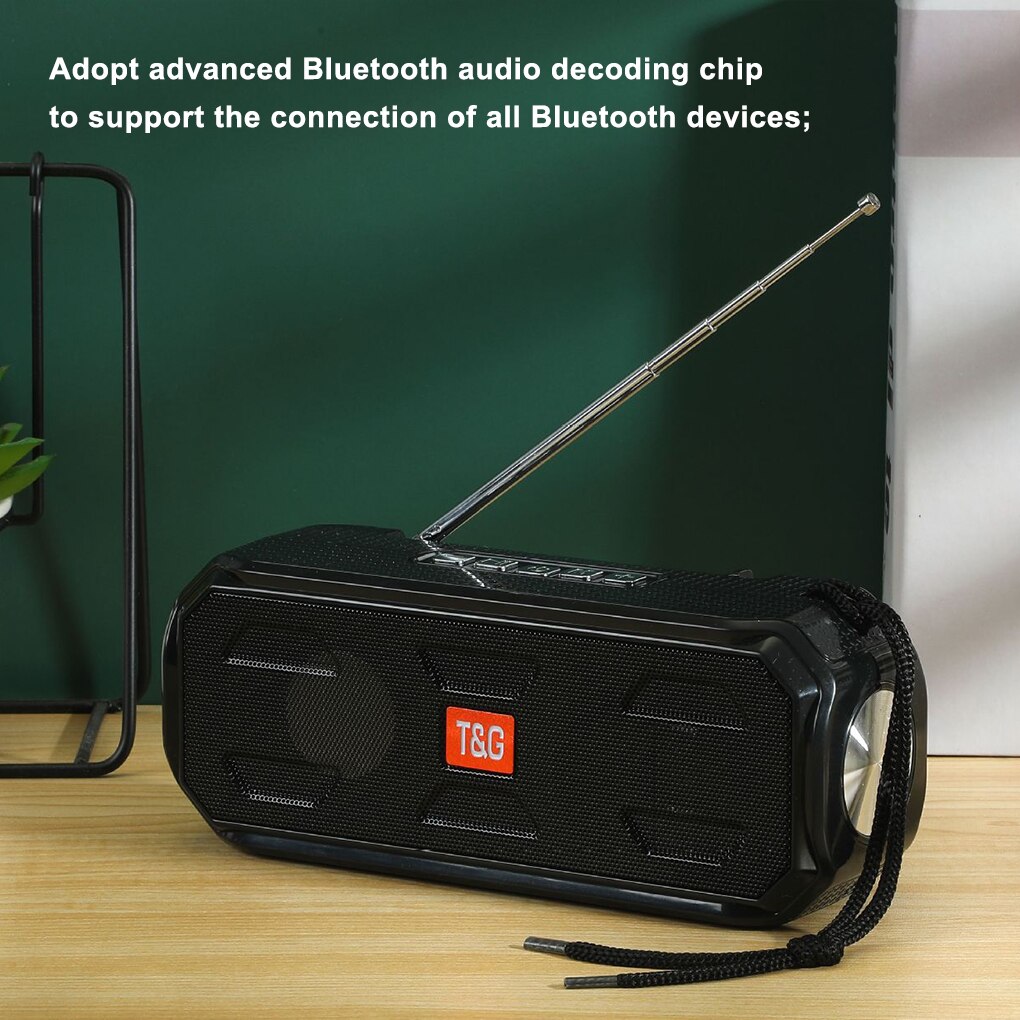 Portable Bluetooth-compatible Speaker Wireless Bass Column Outdoor USB Speakers Support AUX TF Subwoofer Loudspeaker