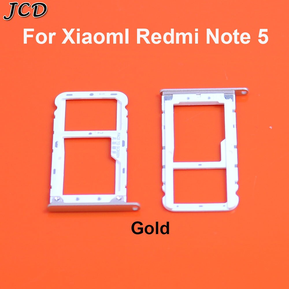 JCD Für xiaomi redmi note5 hinweis 5 Micro Sim Karte Halter Slot Tray Ersatz Adapter schwarz Rose gold gold blau: Gold