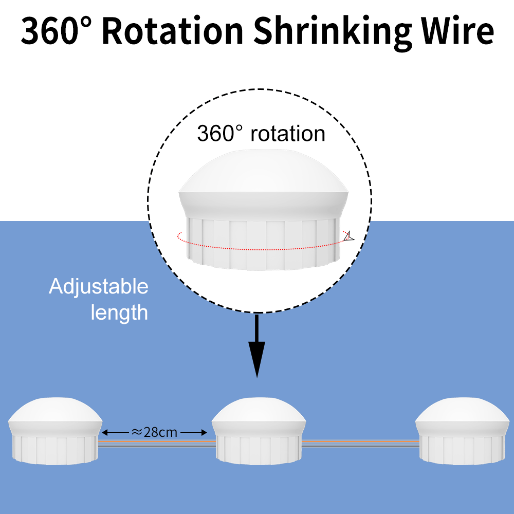 Lampada da specchio a portato per trucco lampada da toeletta dimmerabile lampada da tavolo USB Hollywood per lampade da parete a portato per specchio cosmetico da bagno in telecamera