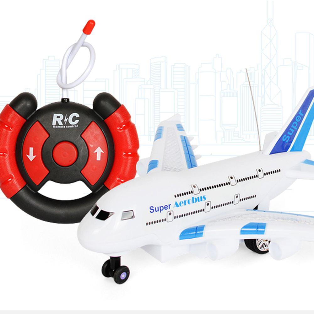 Kids Airplane Toys Airbus Electric Remote Control Model Plane with Lights Sounds Model Kids for Children Outdoor Toy Games