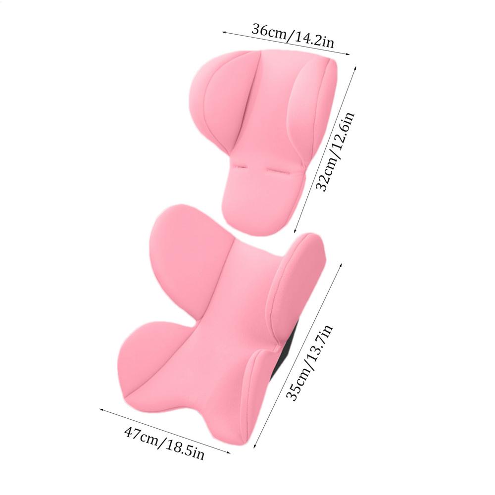 Kinderwagen Zitkussen Insert Zacht Kinderwagen Kussen Hoofd Nek Baby-autozitje Kussen Mat Kinderwagen Matras Mat Kinderwagen accessor: Roze