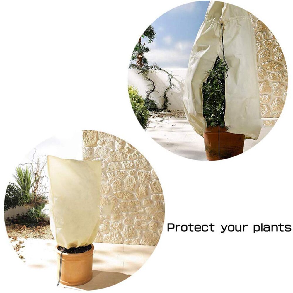 Warm Cover Tree Shrub Plant Protecting Bag Frost Protection Yard Garden Winter Garden Waterbulbs Redes De Proteccion Plant Cover