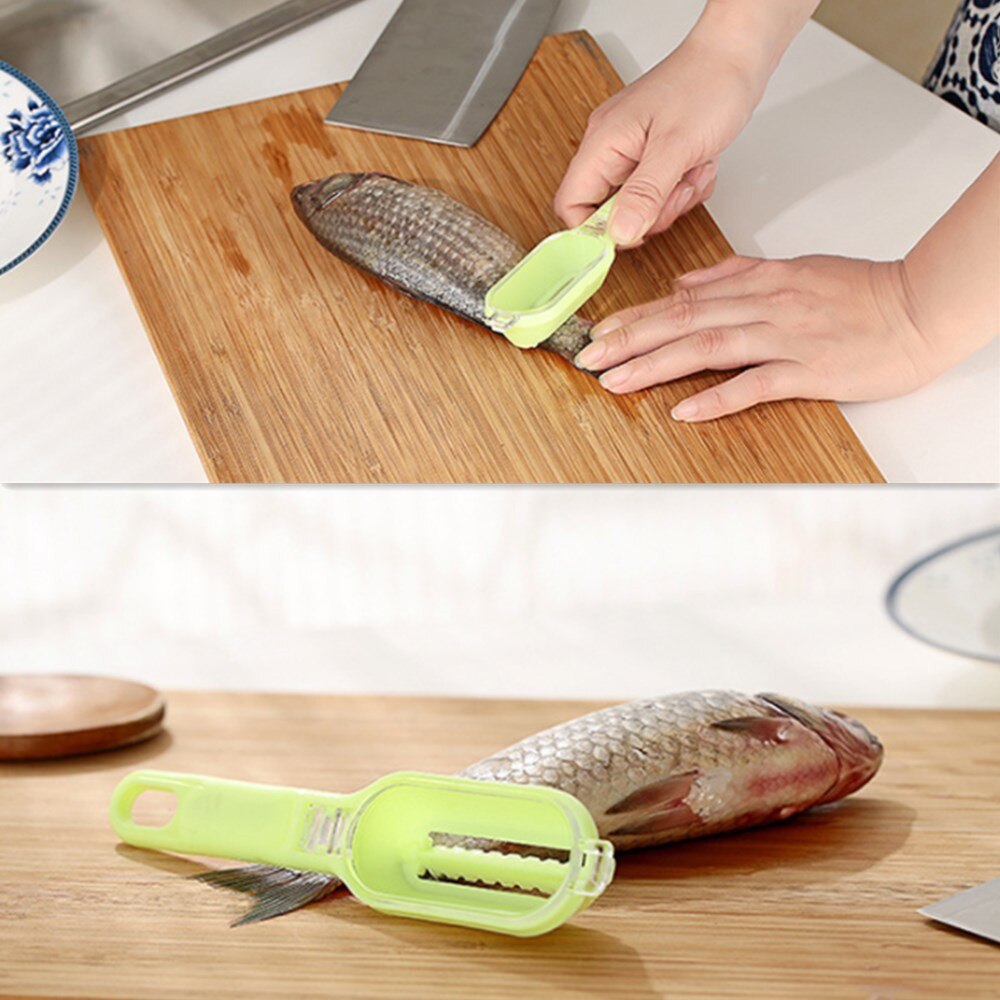 Kalan suomu kaavin kalaveitsi keittiötarvikkeet ruostumaton teräs muovi kalan suomu höyläys kala- ja äyriäistyökalu kalapinsetit