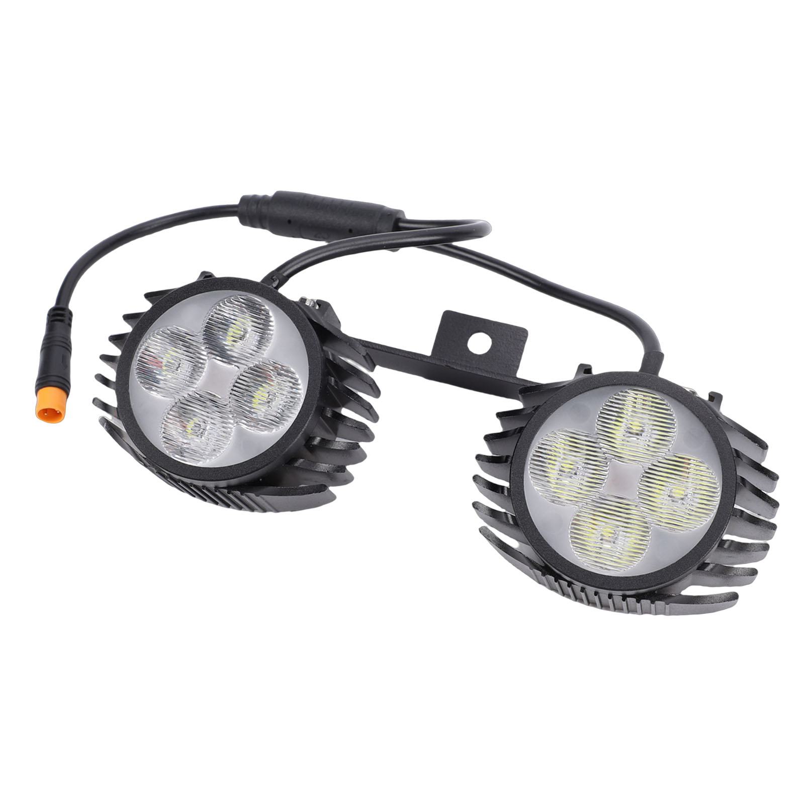 Elektrische scooter dubbele kop voorlamp geschikt voor waterdichting LED-stuurlamp voor elektrische scooters met hoge helderheid