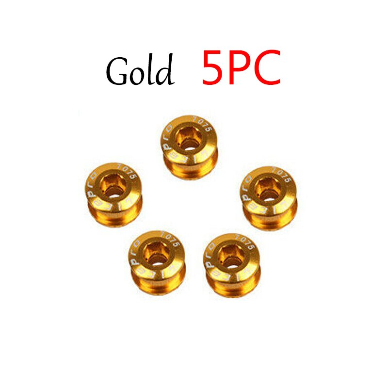 5Pcs Litepro 8.5Mm Mtb Kettingblad Bouten Double/Triple Speed Disc Aluminium Fiets Crankstel Bouten Mountain Road fietsen Onderdelen: 8.5mm-Gold-5PCS