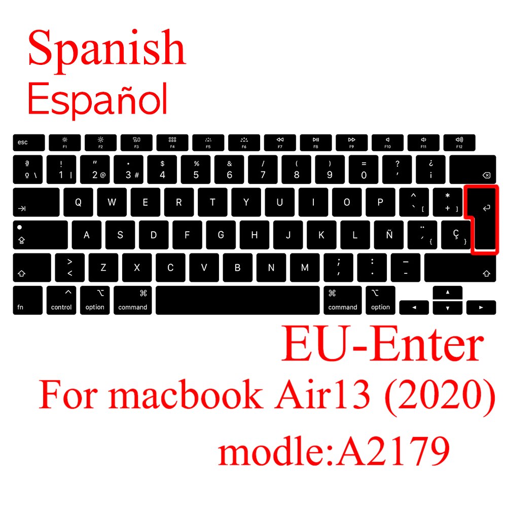 Laptop Keyboard cover For macbook Air 13 protective film Air13.3 A2179 silicone keyboard cover Russian Spanish Korea: A2179 EU Spanish