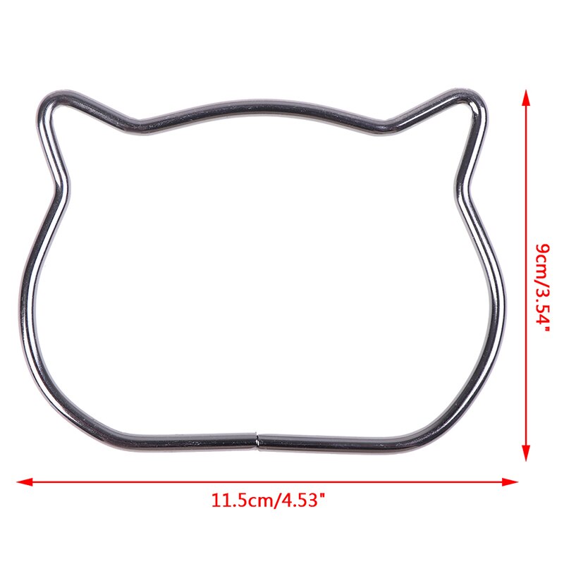 Manijas de Metal para bolso de Oreja de Gato para mujer, accesorio de repuesto para bolsos de hombro artesanales, bolso informal, Correa