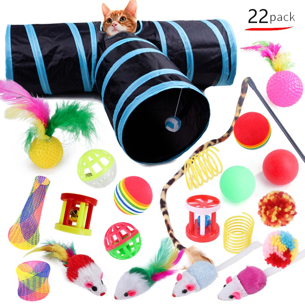 Ensemble Tunnel pour Chat Jardin Solide Jouet Kedi Tüneli amusant pour animaux de compagnie, Tunnel pour chien, jouets pour chats, fournitures interactives jeu pour lapin: B99502