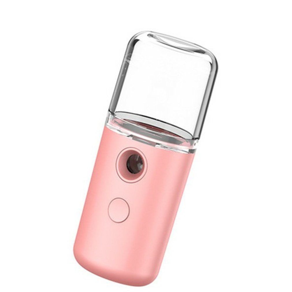 Humidifier Vaporizer Portable Diffuser Water Alcohol Sanitizer Oil Rechargeable Easy to Carry Summer Water Supply Beauty: Pink