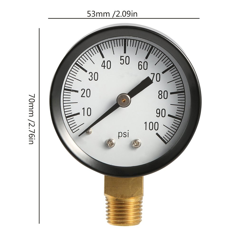 Simmons 1305 0-100 PSI 1/4" Well Pump Water Pressure Gauge TsS0-100PSI Precision Pressure Gauge Meter Hydraulic Tester