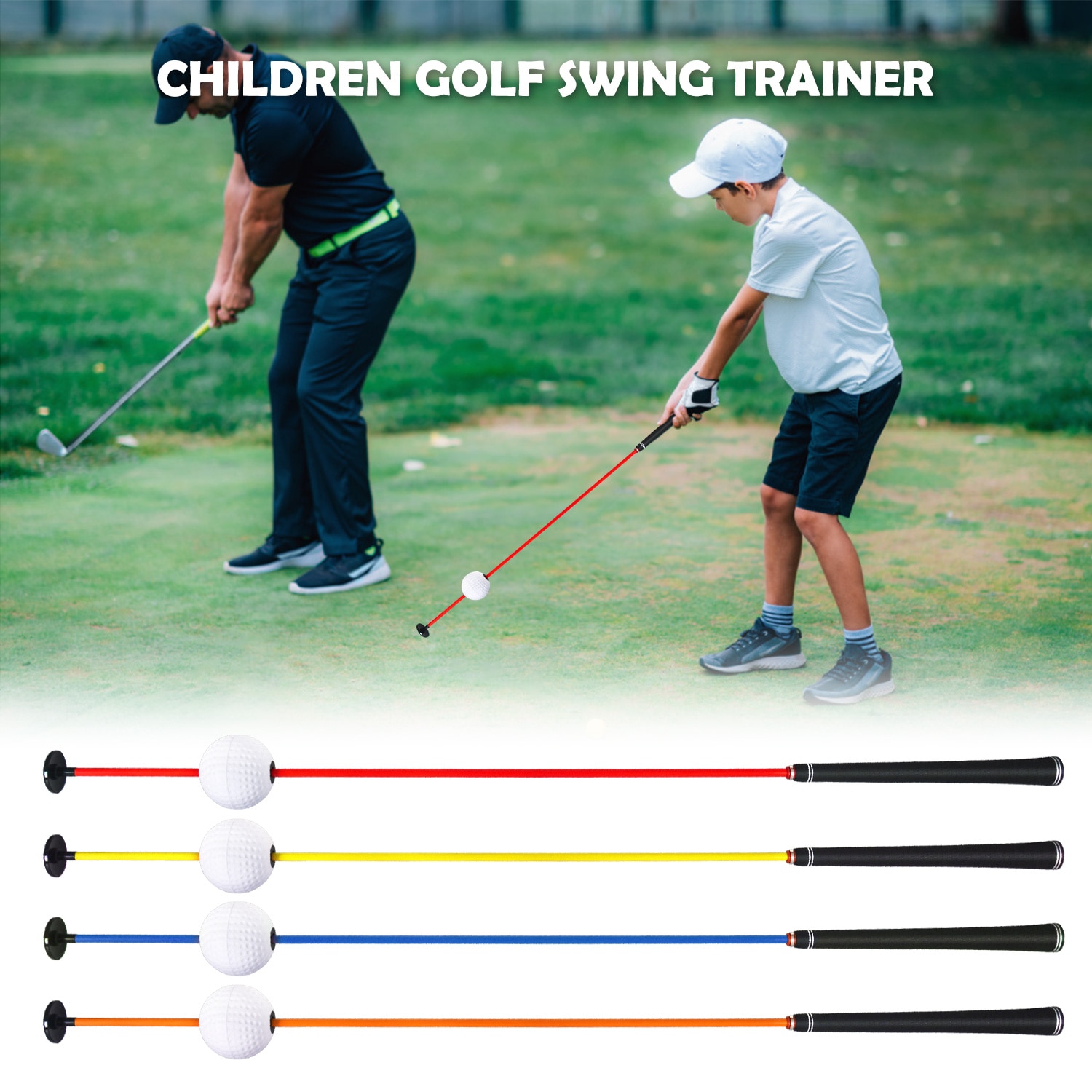 Børn golf swing træner golf justering stick golf praksis træning hjælp golfpraksis legetøj børn sportsudstyr