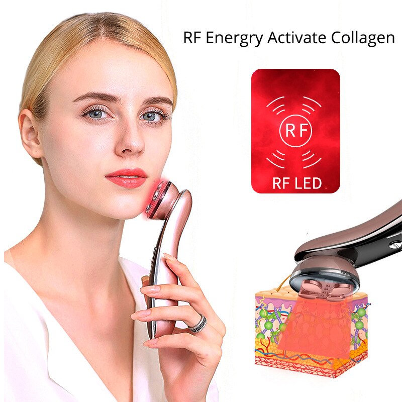 Vibration IPL Skin Rejuvenation Instrument RF Electronic Beauty Apparatus Wrinkles Micro Current Lifting and Firming Thin Face A