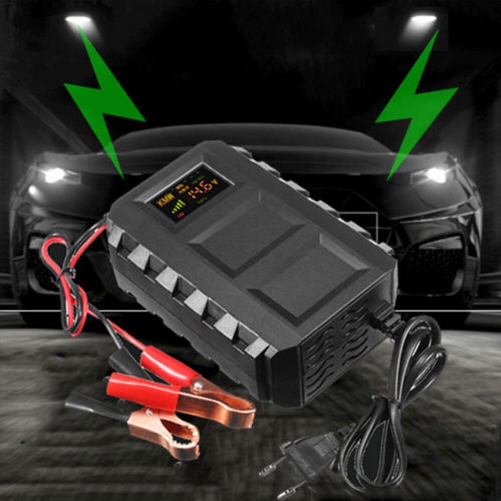 Intelligente 20A Auto Batterij Lood-zuur Accu Lader Auto Motorfiets EU/US Plug