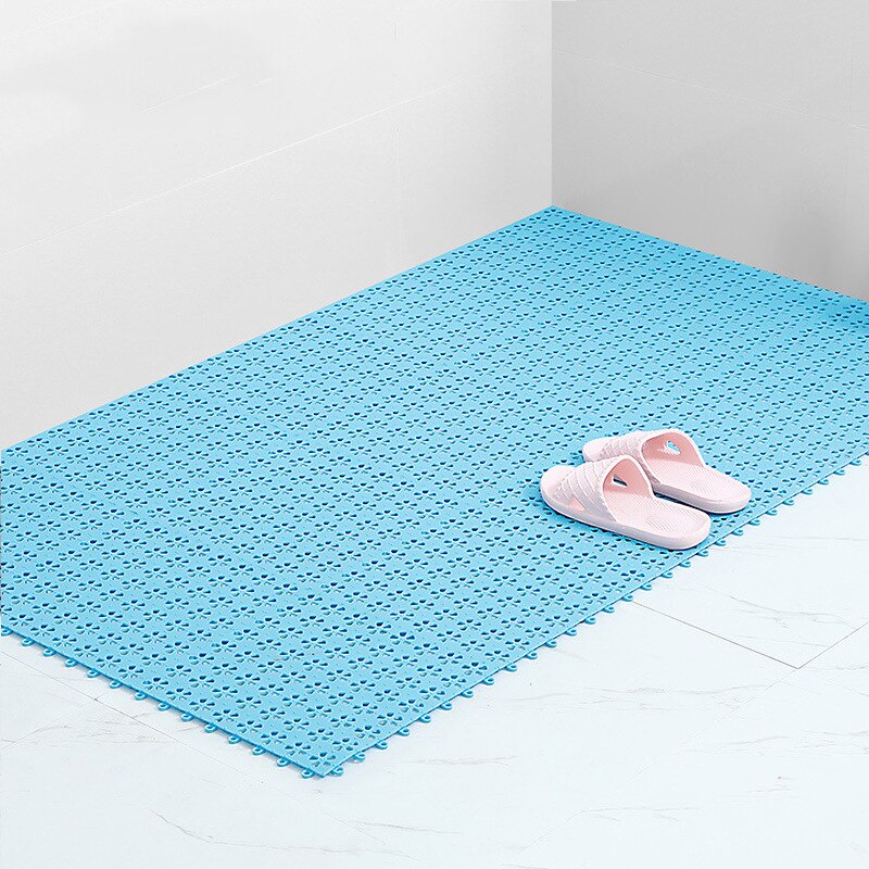 1Pcs PVC Non-Slip Tile Splicing Waterproof Mat with Massage Drain Holes Pool Shower Bath Kitchen Anti Slip Cushion Floor Mats: 2