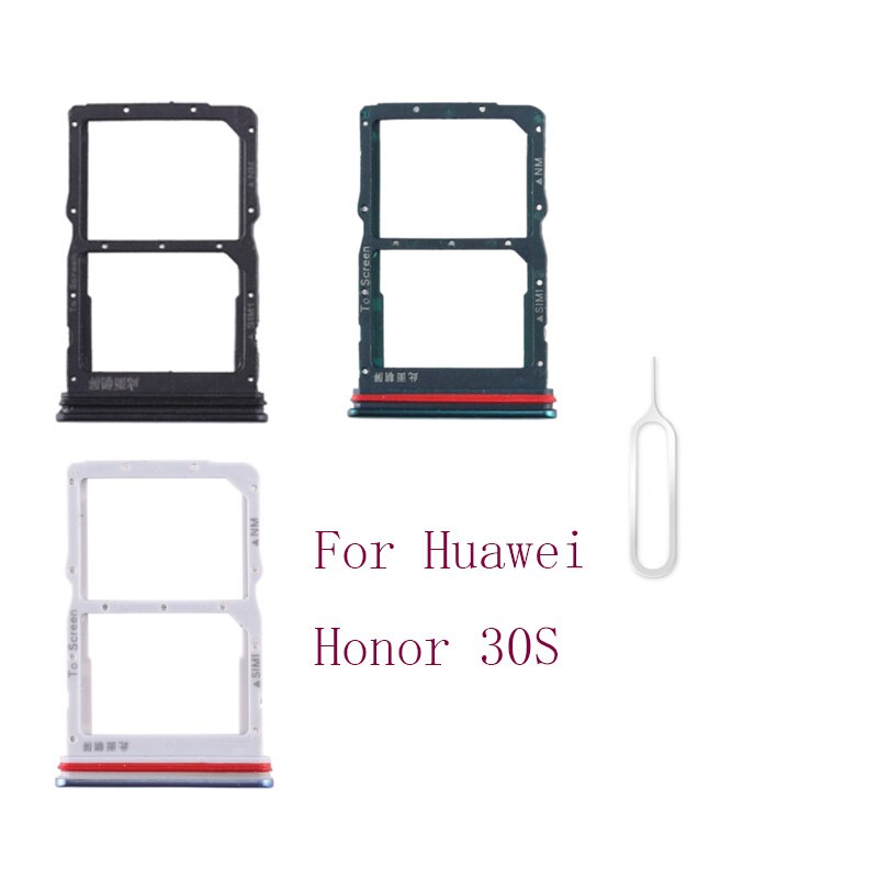 Replacement Parts For Honor 30S CDY-NX9A AN90 For Huawei Nova 7 SE CDY-NX9B Sim Card Tray Slot Holder SD Card Memory Tray