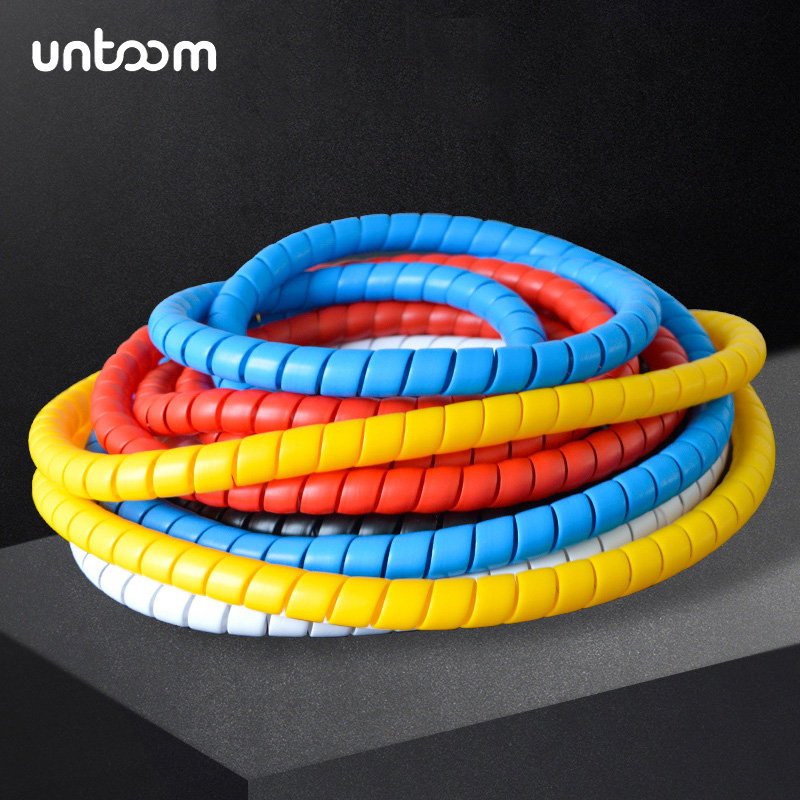 14mm Cable Line Organizer Pipe Protection Flexible Spiral Wrap Winding Cable Wire Protector Cover Tube Cable Management Cord