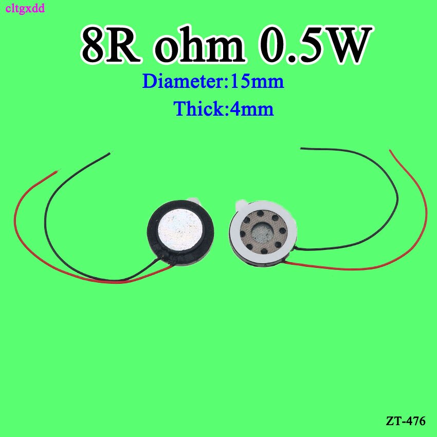 1 stücke Neue Ultra-dünne Mini lautsprecher 8 Ohm 0,5 Watt 0,5 W 8R lautsprecher Durchmesser 10 15 20 23 26 30 32 40 50 mm 4CM dicke 6 4 3MM: 15x4mm