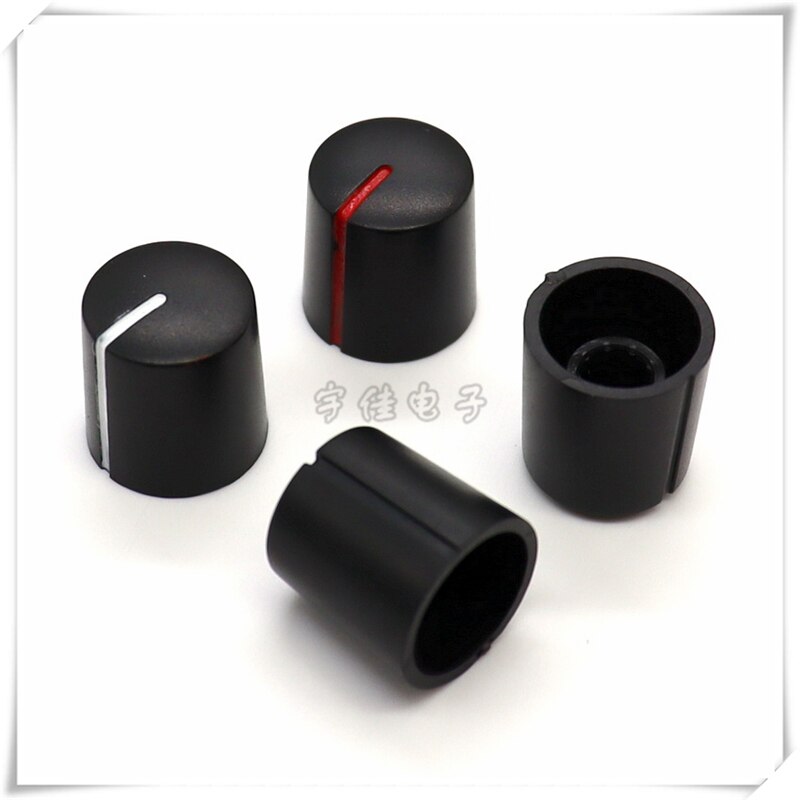 10 Piece 15.5*17MM plastic knob cap potentiometer encoder switch knob is suitable for flower shaft 6MM