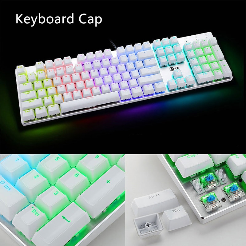 DIY Gamer gaming toetsenbord caps Crystal keycap 104 standaard sleutel Voor Cross as mechanische toetsenbord Voor Razer Logitech Toetsenbord
