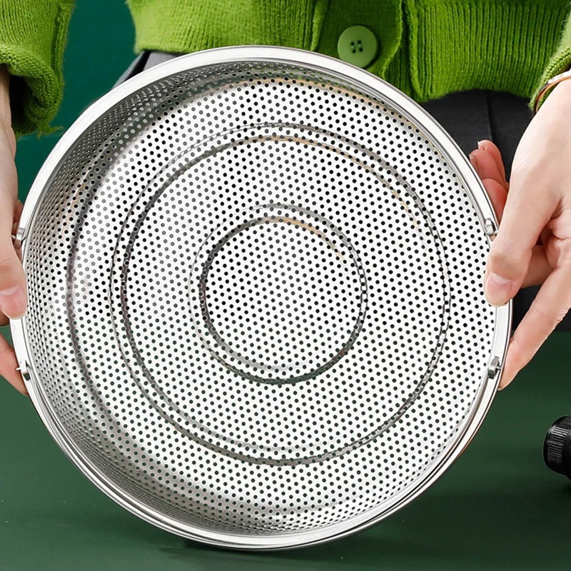 Stainless Steel Food Steamer Basket Pressure Cooker Steamer Basket with Handle Steaming Grid Drain Drainer Cooking Utensils