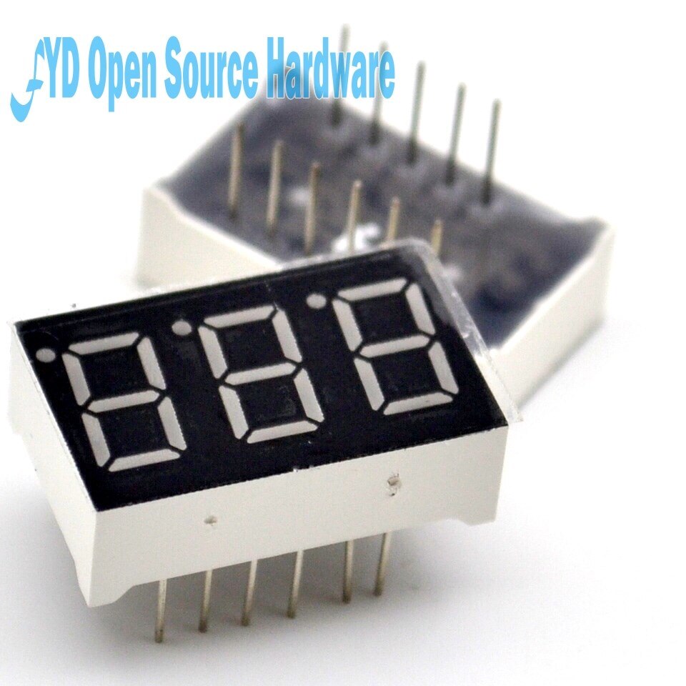 20 stücke 3bit 3 bit Gemeinsame Anode Positive Digitale Rohr 0.36 &quot;0,36 in. Rote Led-anzeige 7 Segment Digit 7 Segment